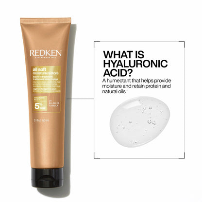 Redken All Soft Moisture Restore Leave-In Treatment Powered by Hyaluronic Acid